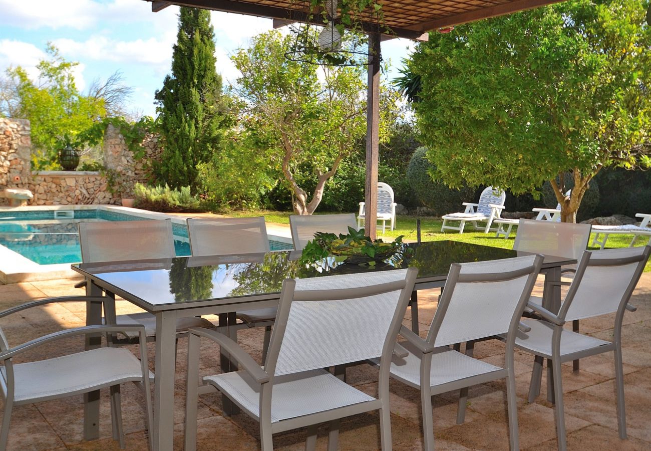 La finca consta de una terraza y de una piscina donde poder disfrutar de unas buenas vacaciones