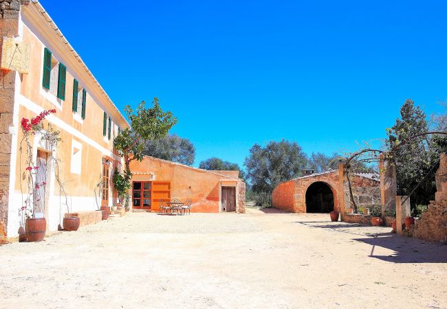 Espaciosa, finca, tradicional, jardín, encanto