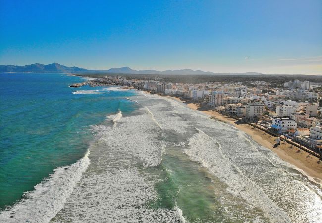 vista aerea de la playa de can picafort vista aerea de la playa de can picafort