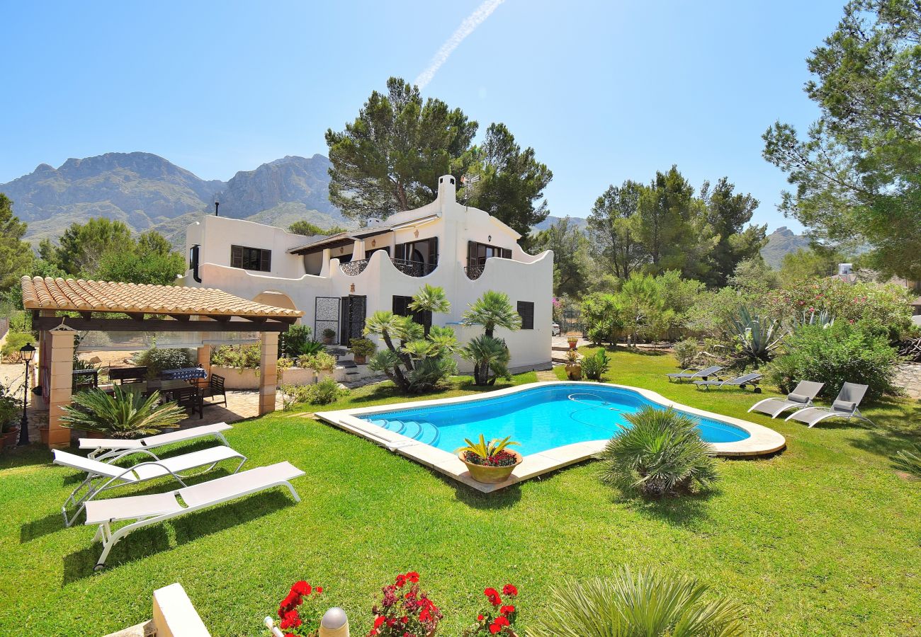 Casa vacacional, jardín, piscina, vacaciones, Mallorca, vistas