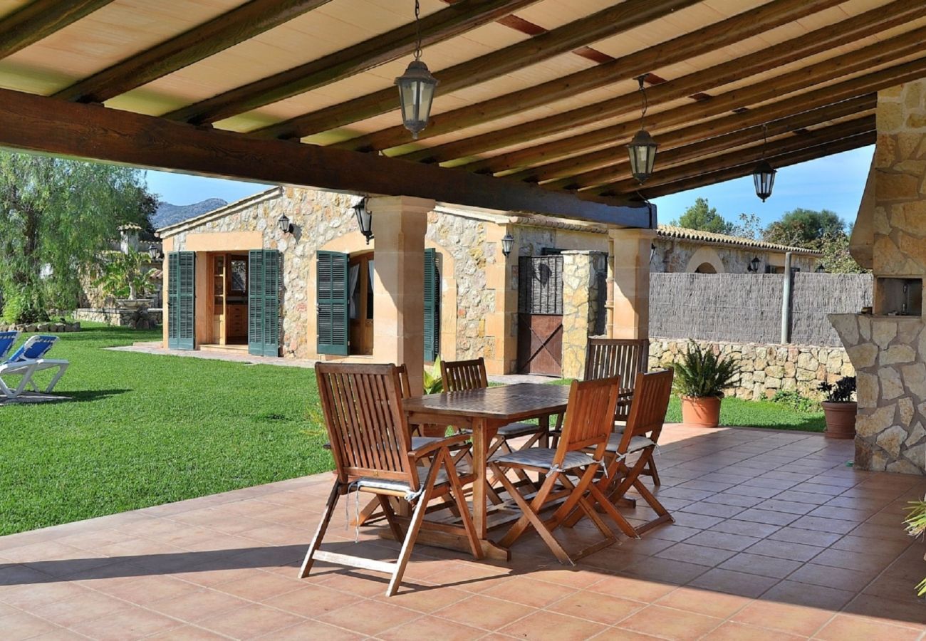 The finca has a covered terrace perfect for the summer