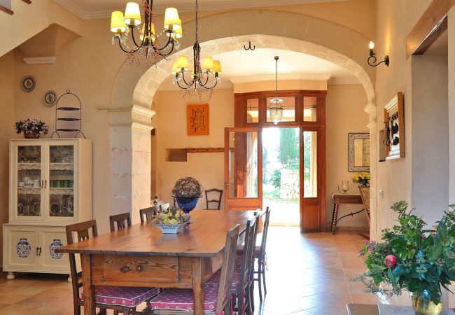 The Finca has a large dining room