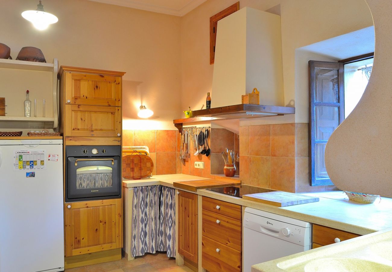 The villa has a large kitchen