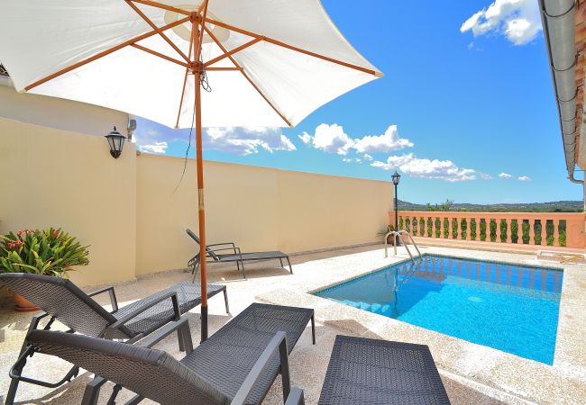 Swimming pool, panoramic views, nature, sun loungers, blue sky