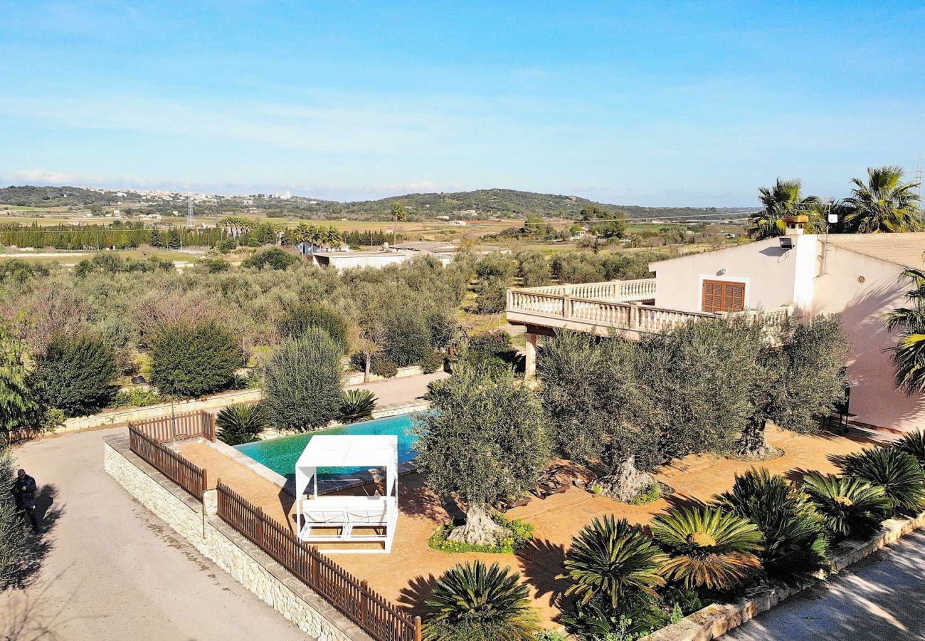 Aerial photo of the villa in sineu